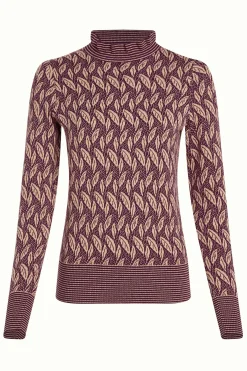 King Louie Tops & Shirts|Jada Sweater Sunmoon Grape Red