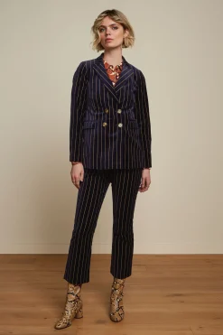 King Louie Broeken|Jenny Pants Pinstripe Blue
