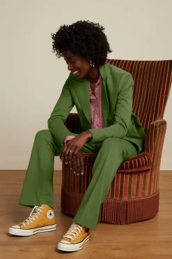 King Louie Broeken|Jenny Pants Uni Rodeo Olive Green