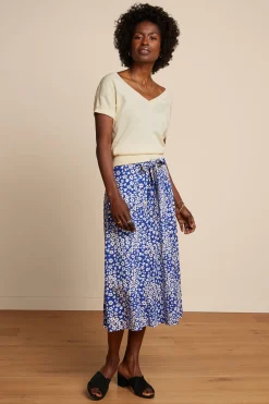 King Louie Rokken|Judy Midi Skirt Mercy Deep Ultramarine
