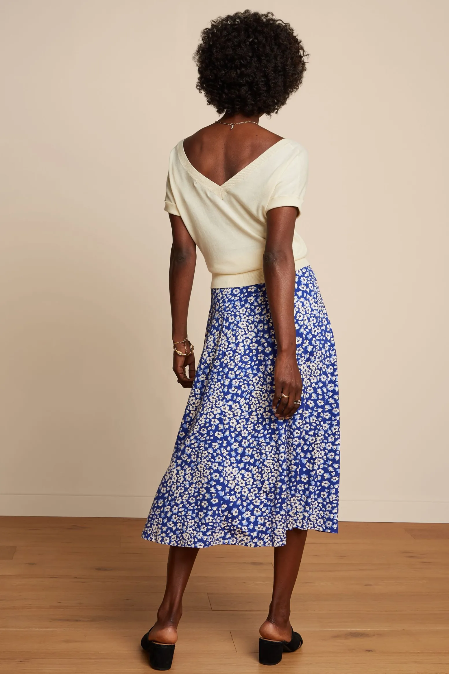 King Louie Rokken|Judy Midi Skirt Mercy Deep Ultramarine