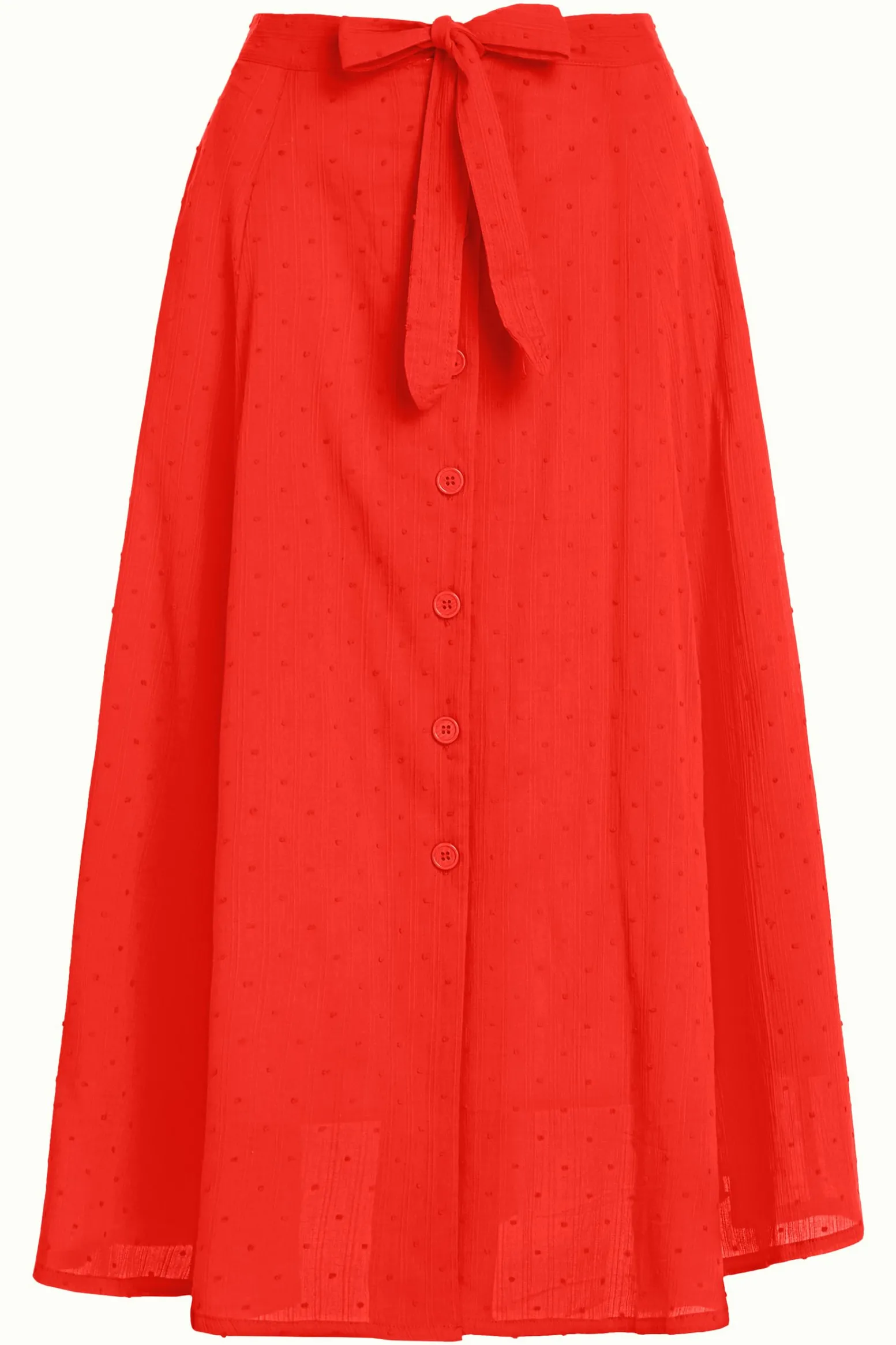 King Louie Rokken|Judy Midi Skirt Verano Fire Red
