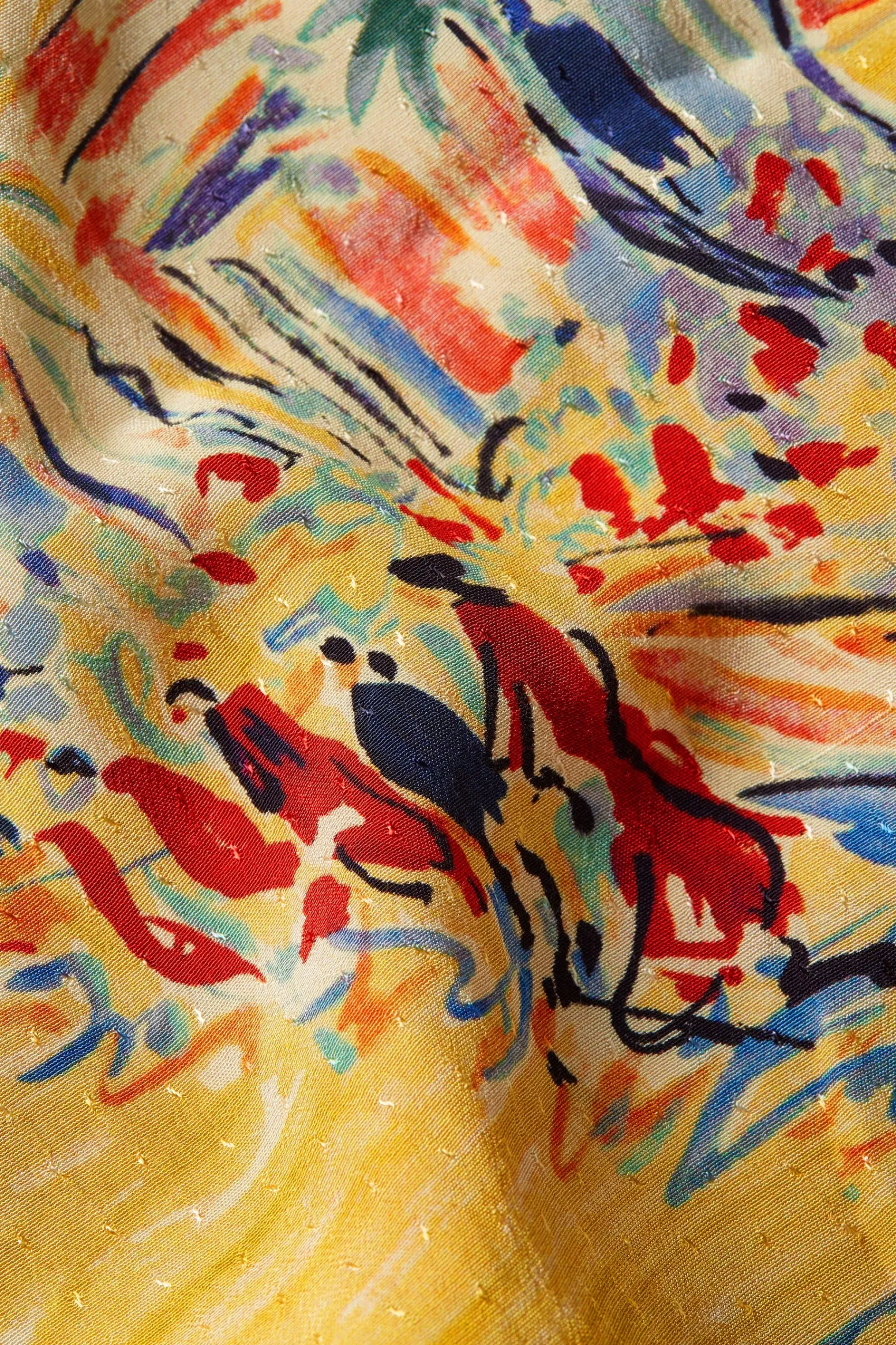 King Louie Blouses|July Blouse Serafini Tuscan Yellow