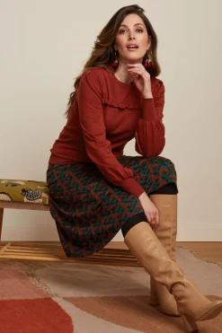King Louie Rokken|Juno Midi Skirt Noushh Pine Green