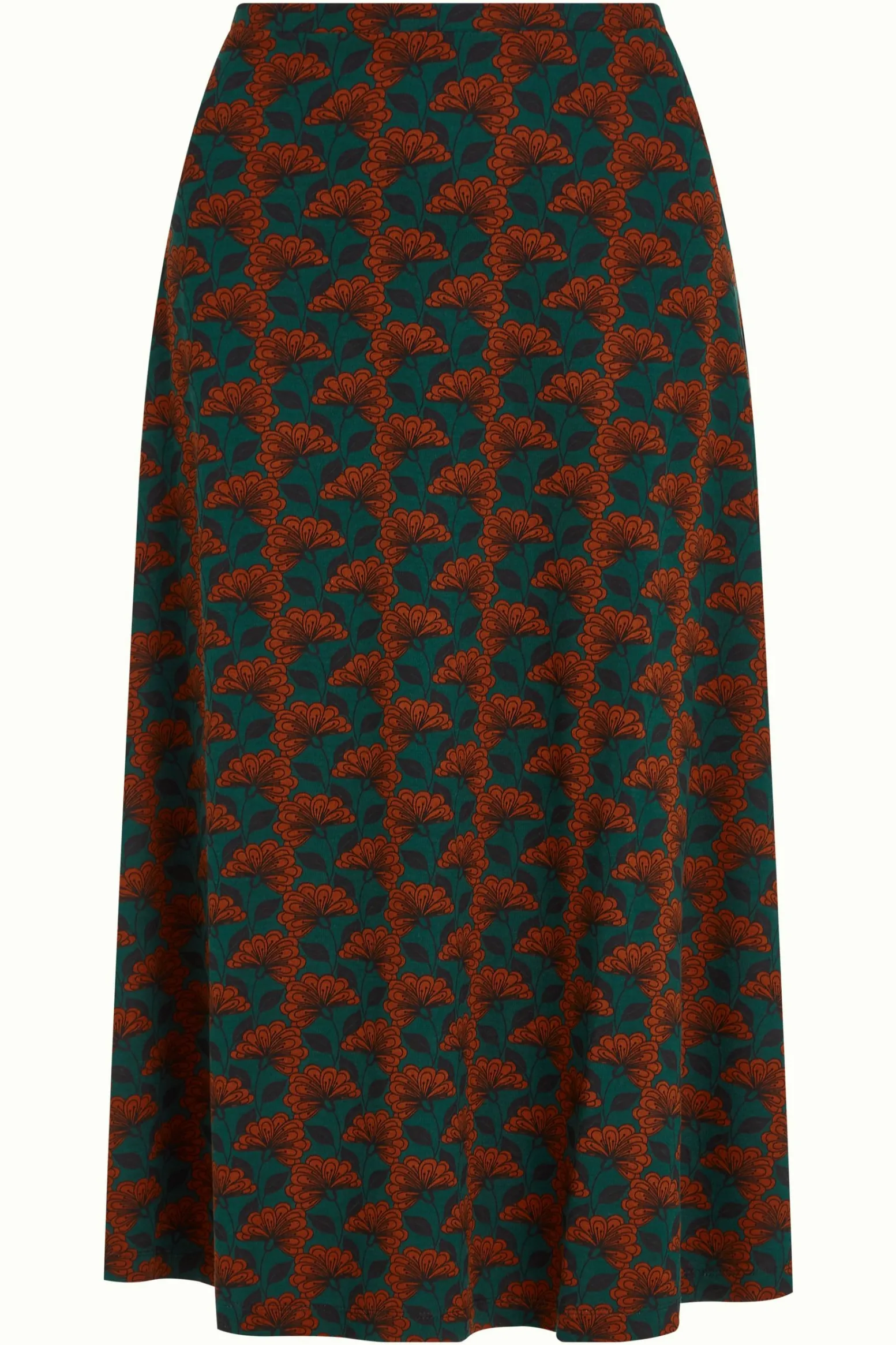 King Louie Rokken|Juno Midi Skirt Noushh Pine Green