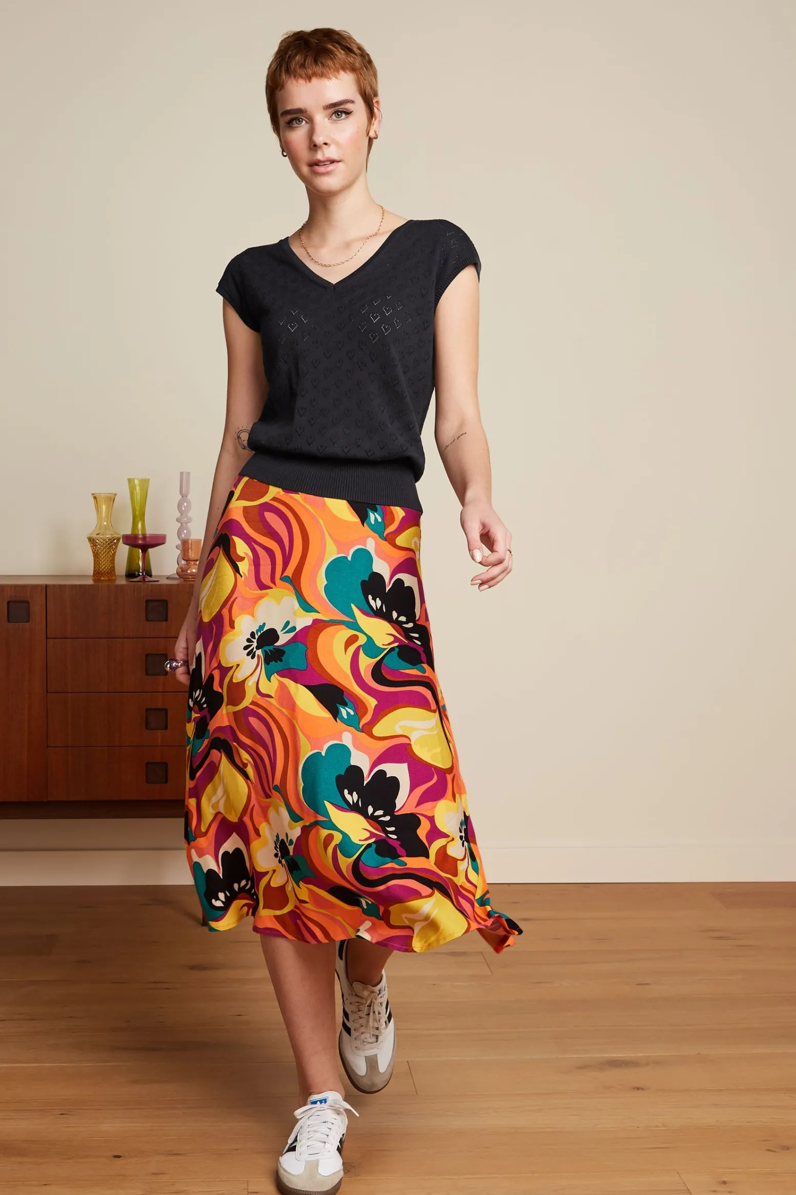 King Louie Rokken|Juno Skirt Aurelio Shell Orange