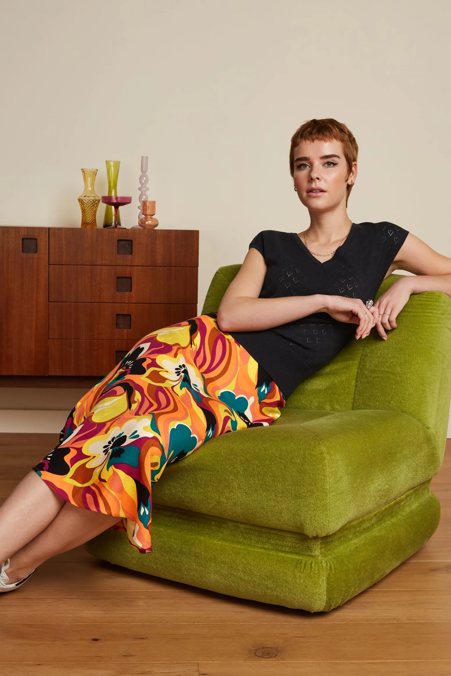 King Louie Rokken|Juno Skirt Aurelio Shell Orange