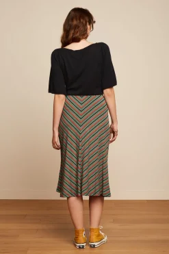 King Louie Rokken|Juno Skirt Castillo Stripe Black