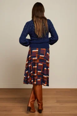 King Louie Rokken|Juno Skirt Clark Streeple Blue