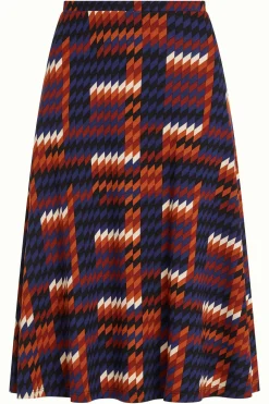 King Louie Rokken|Juno Skirt Clark Streeple Blue