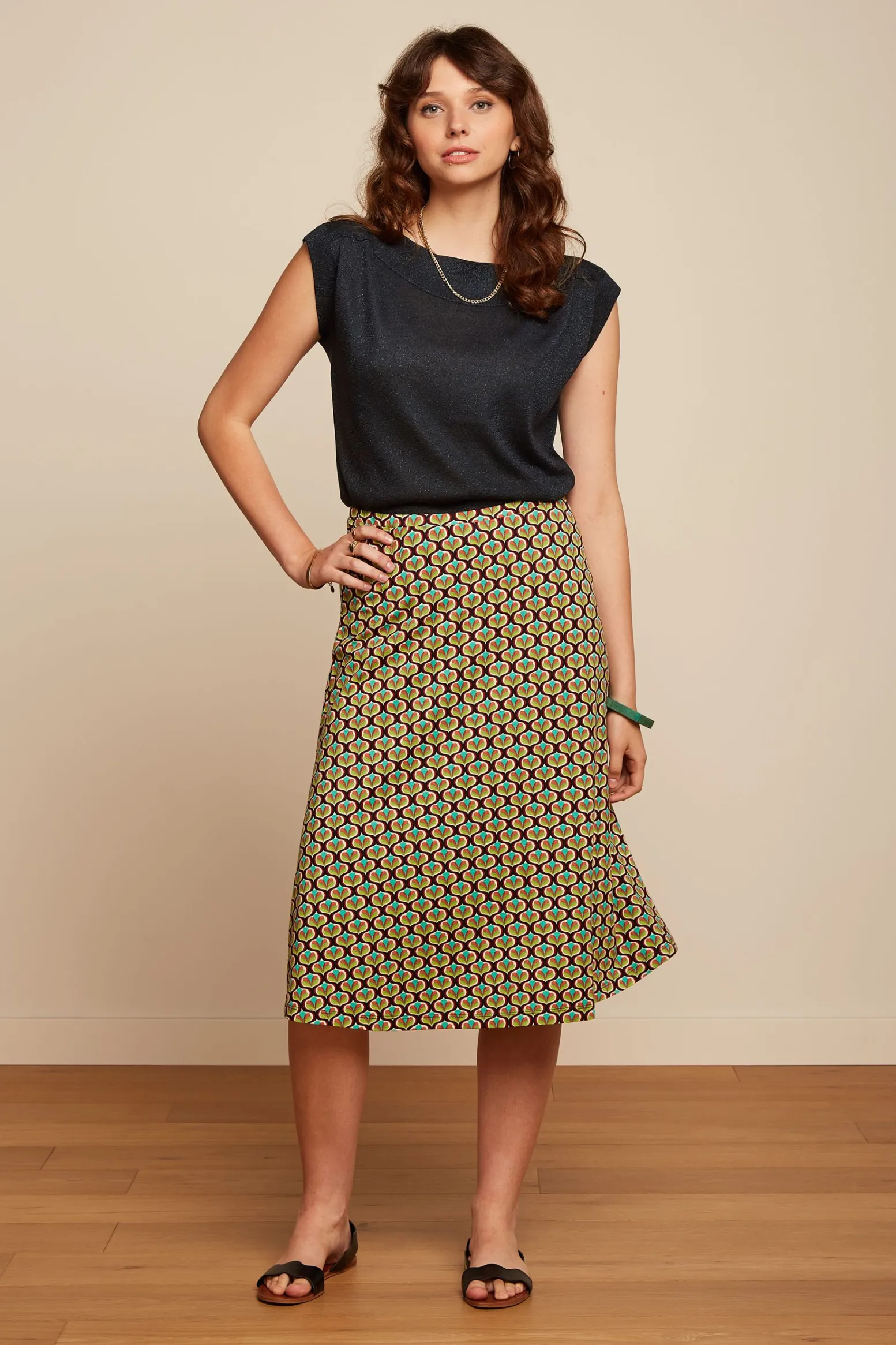King Louie Rokken|Juno Skirt Indy Delphinium Green