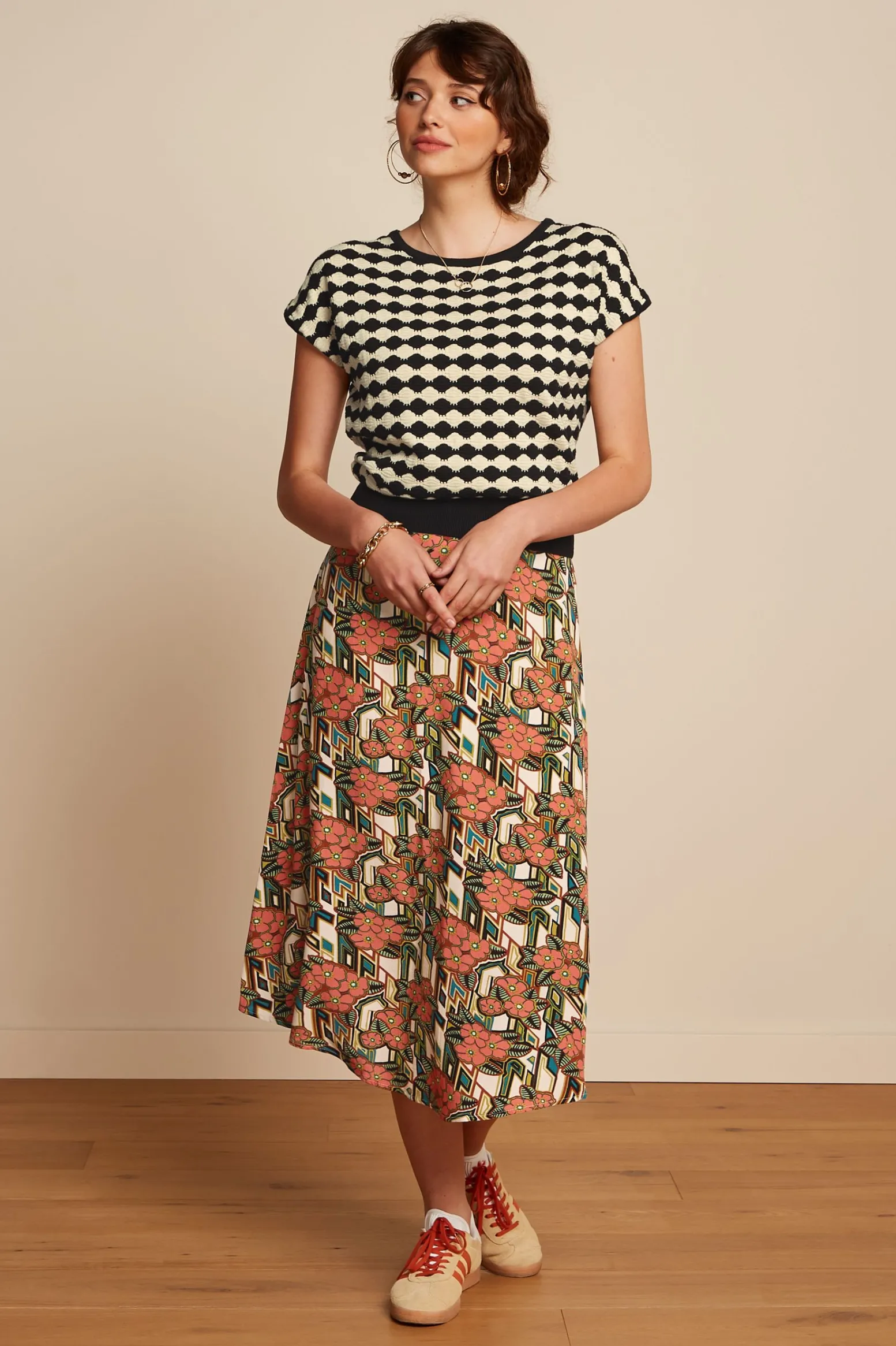 King Louie Rokken|Juno Skirt Ryder Langoustino Orange