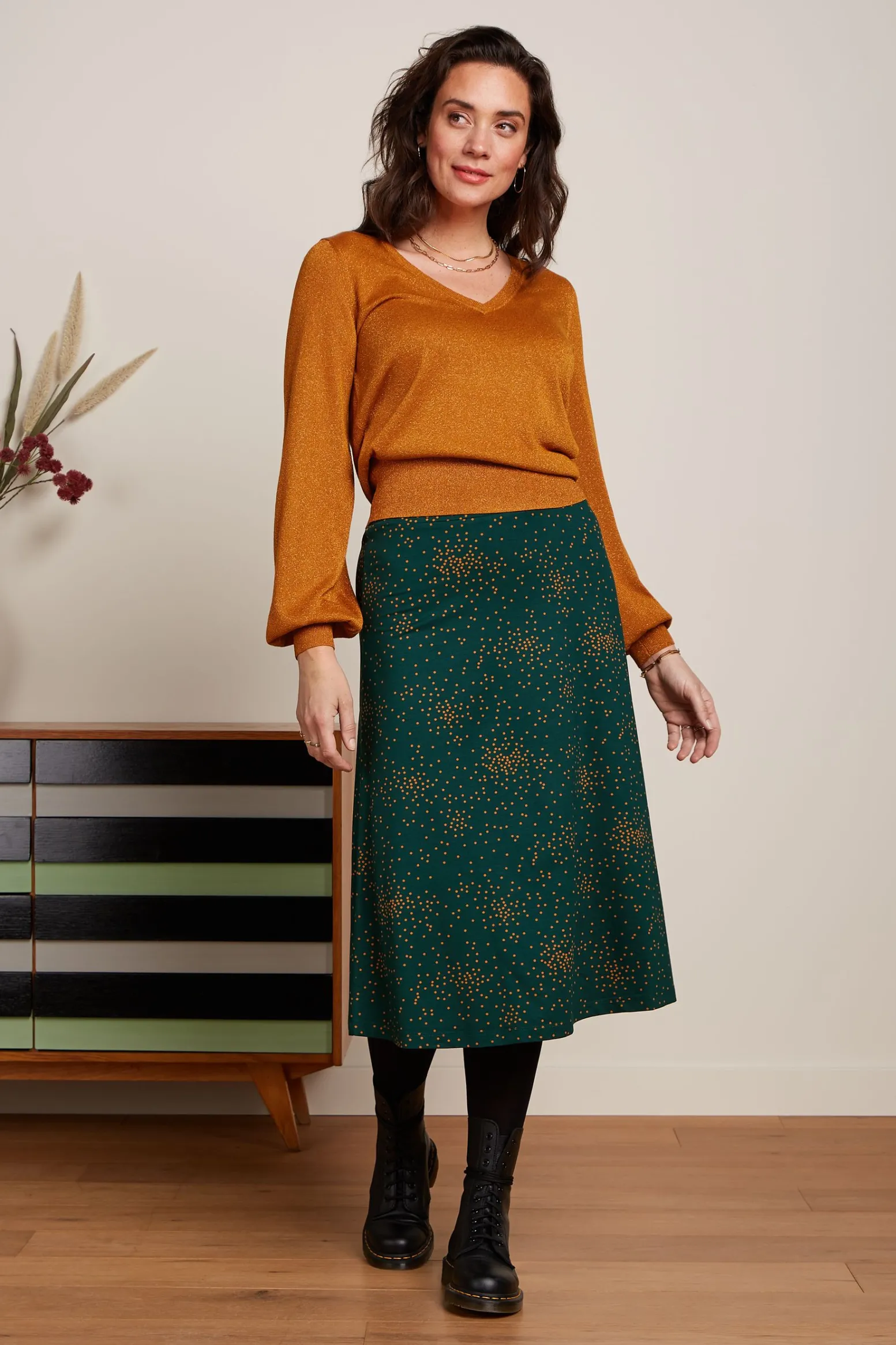 King Louie Rokken|Juno Skirt Valentine Pine Green