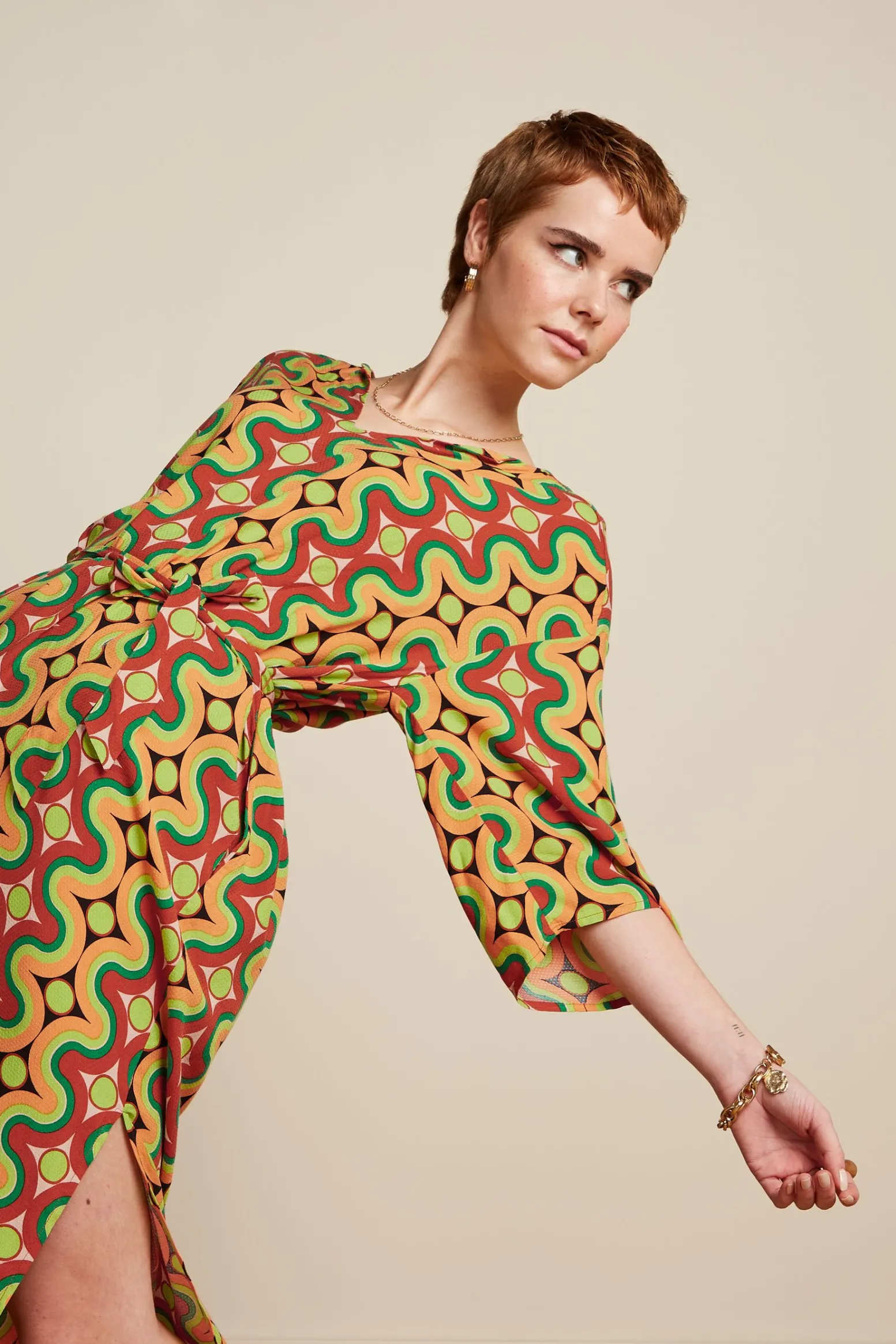 King Louie Jurken|Kiki Kaftan Kizko Black