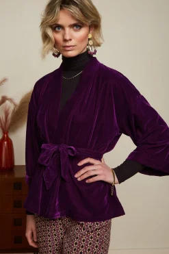 King Louie Jassen & Blazers|Kimono Jacket Gamine Royale Purple