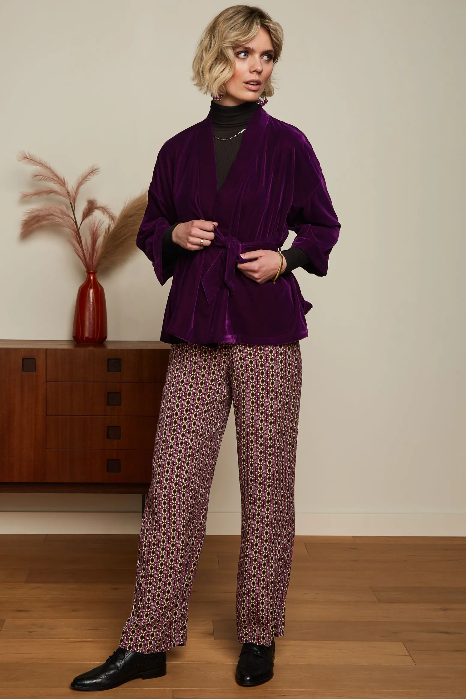 King Louie Jassen & Blazers|Kimono Jacket Gamine Royale Purple