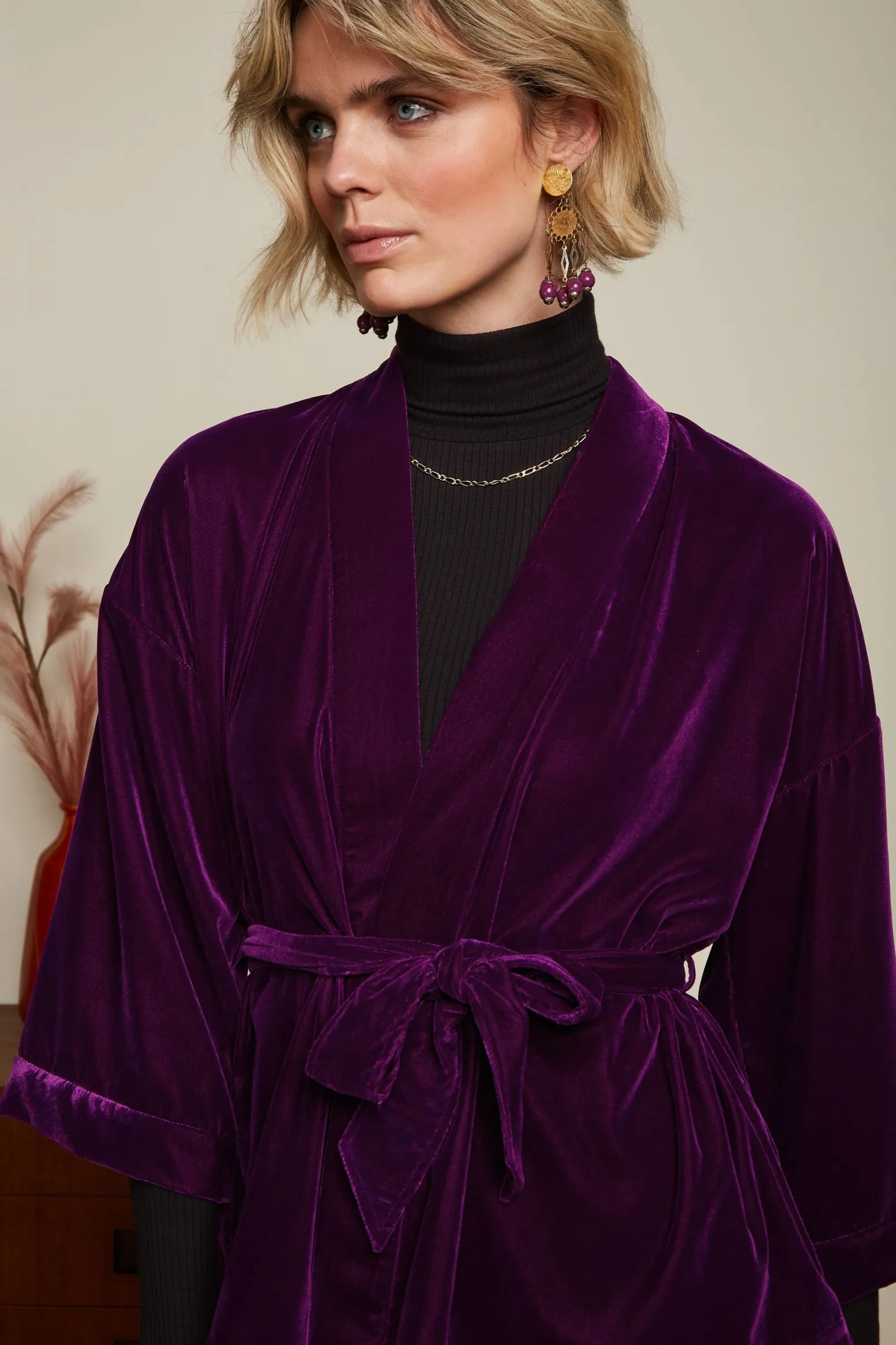 King Louie Jassen & Blazers|Kimono Jacket Gamine Royale Purple