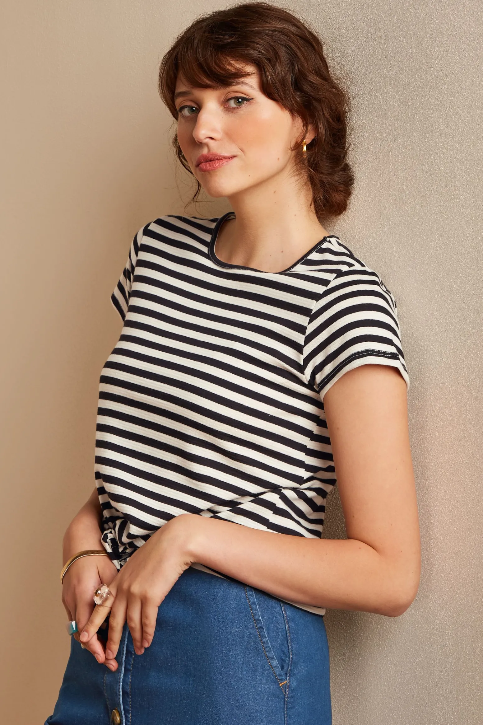 King Louie Tops & Shirts|Knot T-Shirt Chopito Stripe Black
