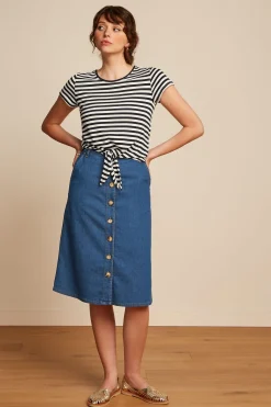 King Louie Tops & Shirts|Knot T-Shirt Chopito Stripe Black