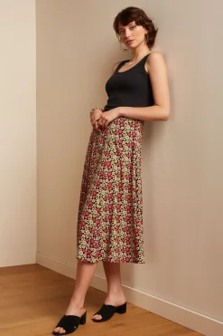 King Louie Rokken|Laia Skirt Jackie Fiery Red