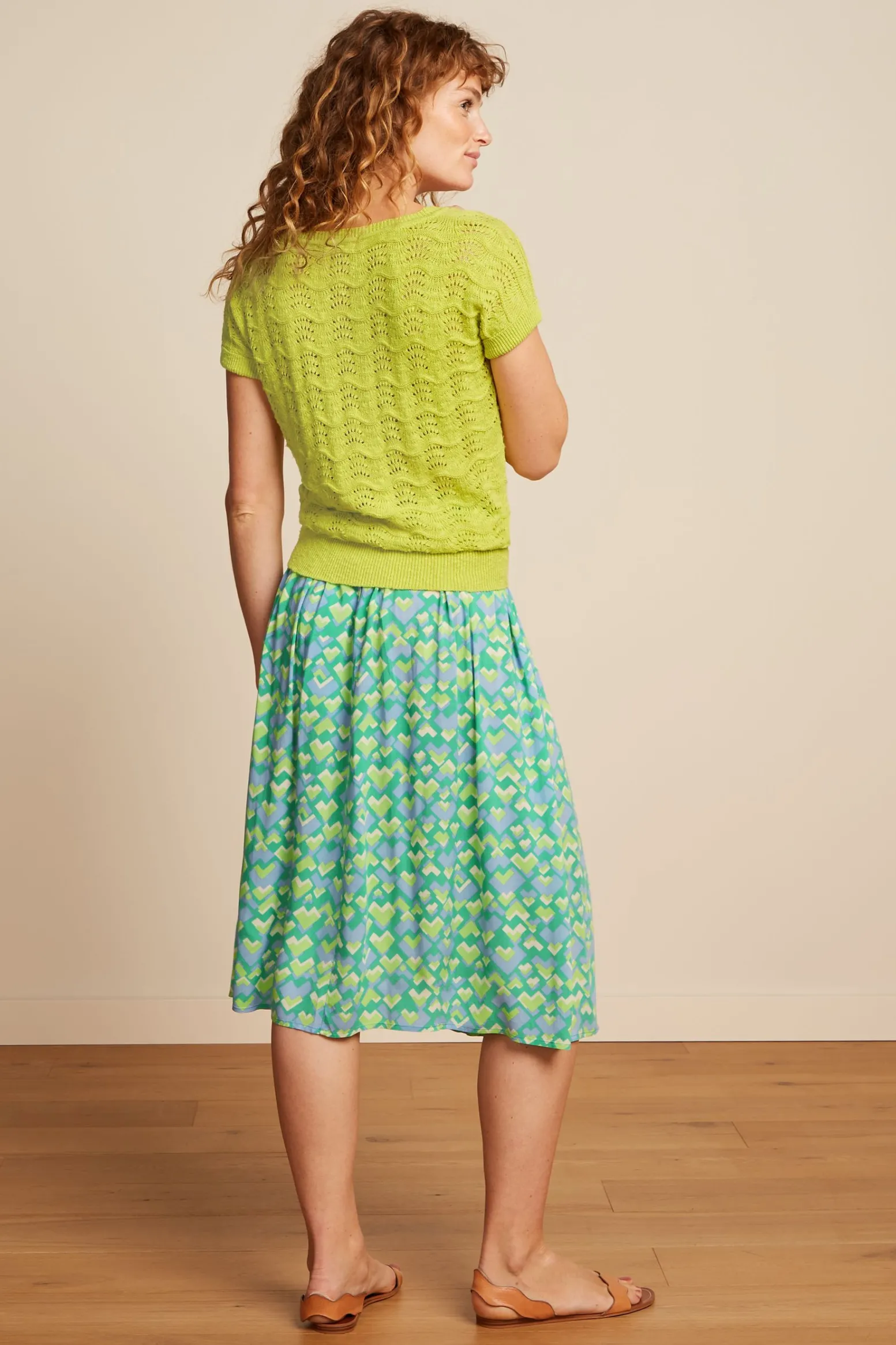 King Louie Rokken|Layla Skirt Cocktail Macaw Green