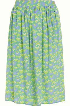 King Louie Rokken|Layla Skirt Cocktail Macaw Green