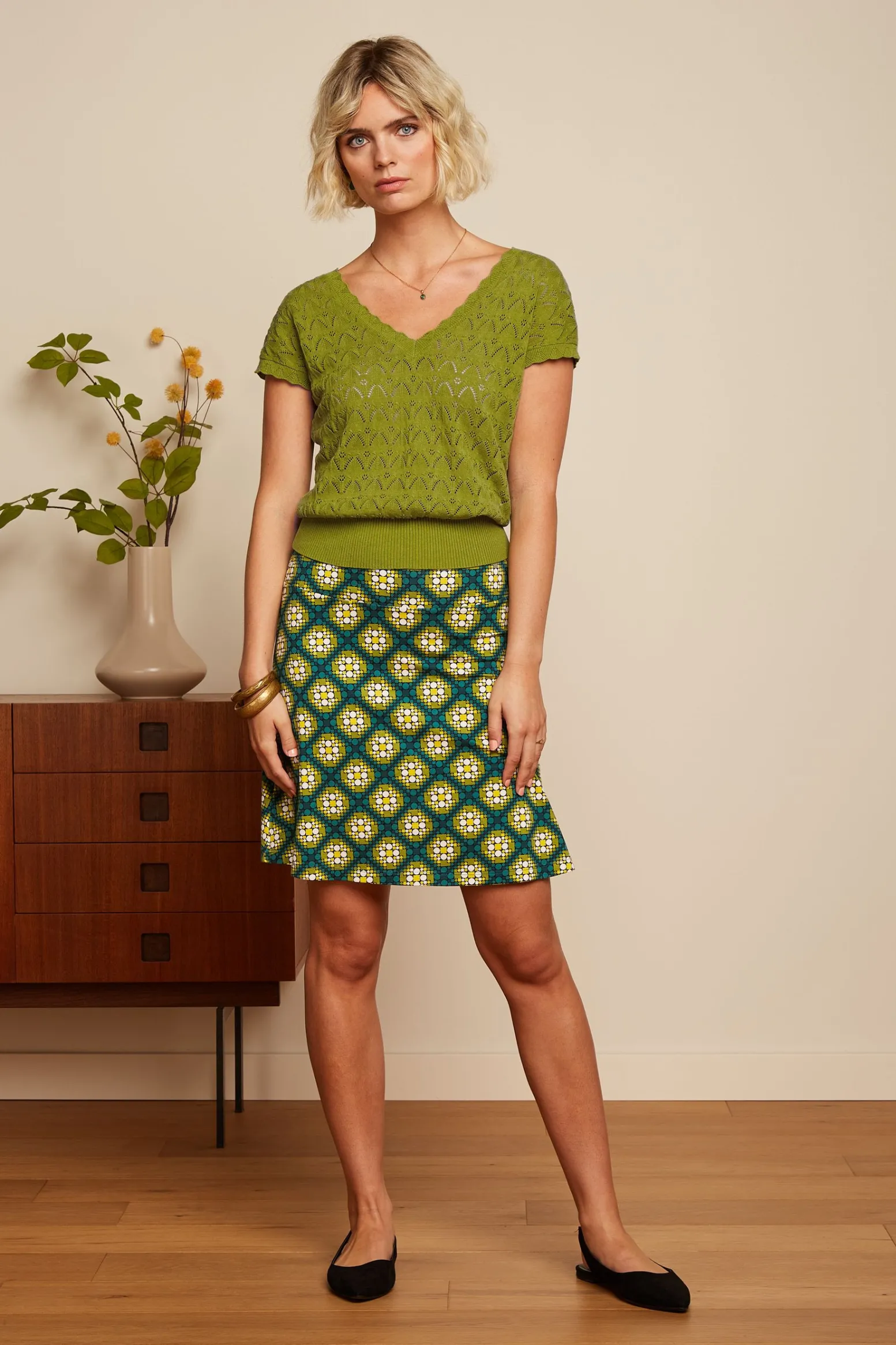 King Louie Tops & Shirts|Lila V Top Rocky Ajour Woodbine Green