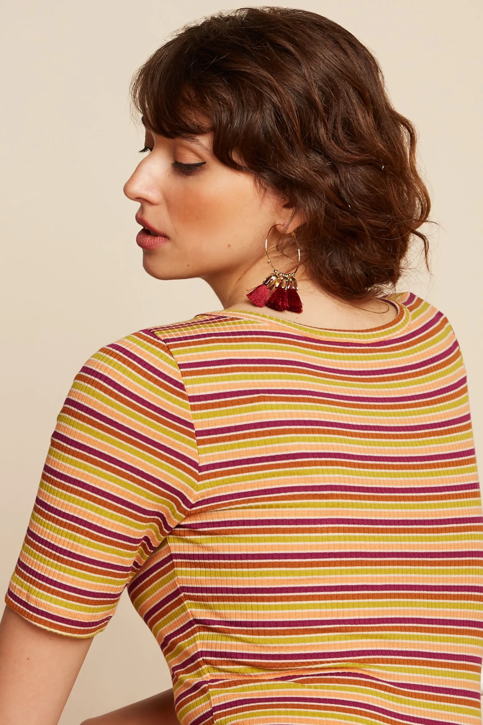 King Louie Tops & Shirts|Lily Tee Cleo Stripe Cream
