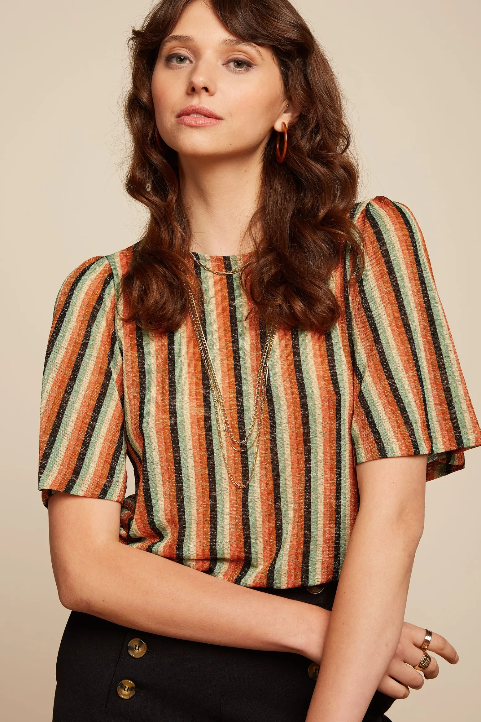 King Louie Tops & Shirts|Lizzy Top Piso Stripe Black