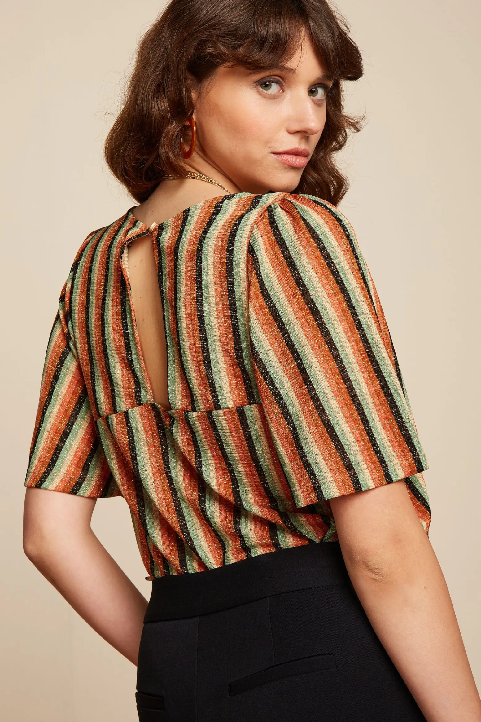 King Louie Tops & Shirts|Lizzy Top Piso Stripe Black