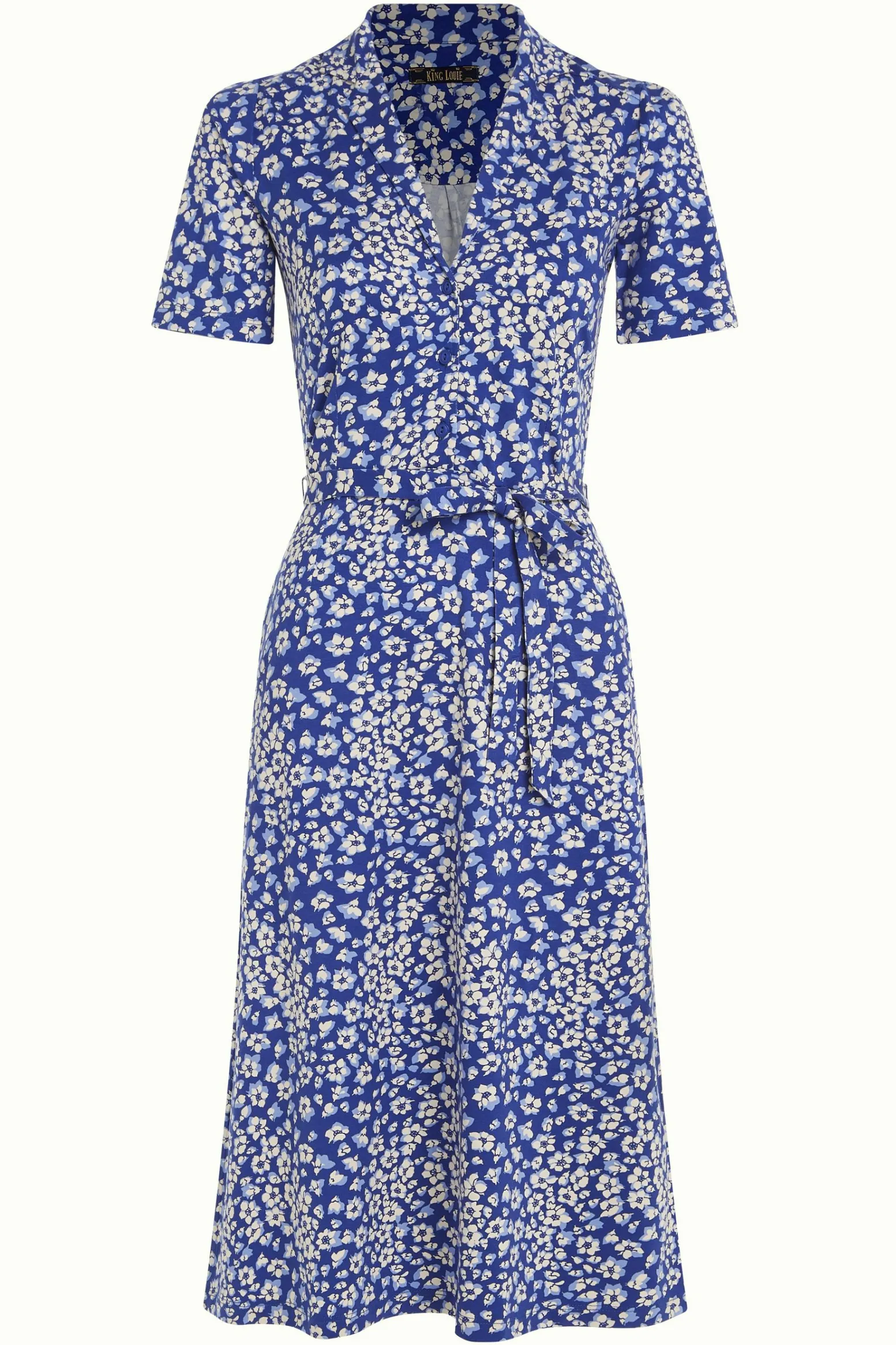 King Louie Jurken|Lola Dress Mercy Deep Ultramarine