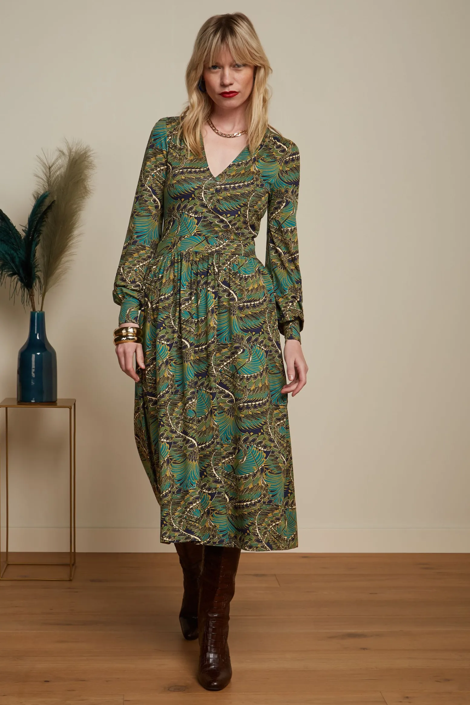 King Louie Jurken|Loretta Dress Venus Blue