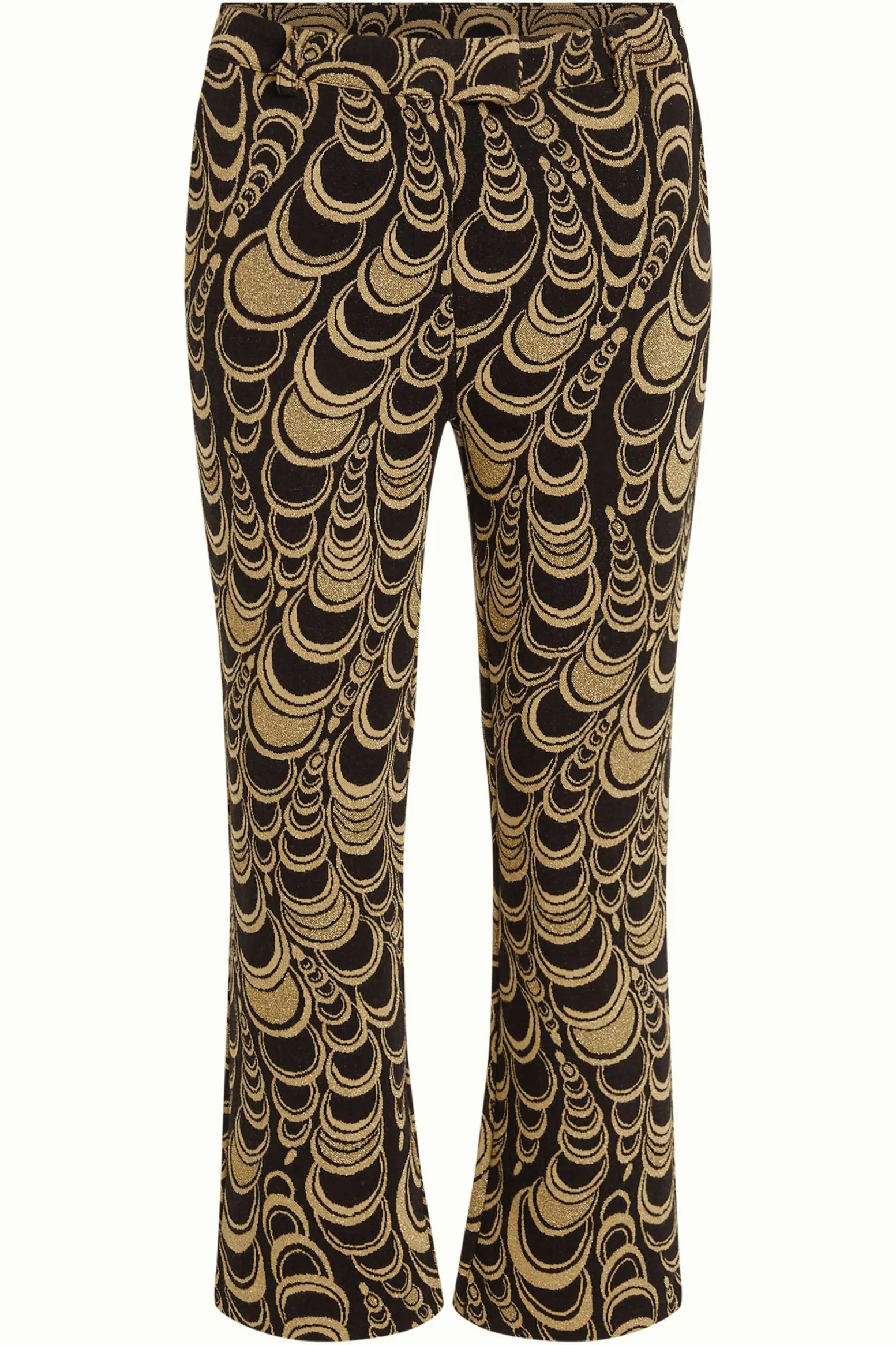 King Louie Broeken|Luz Cropped Pants Bobbin Jacquard Black