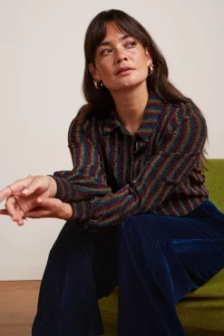 King Louie Blouses|Maisie Blouse Alma Lurex Multi Color