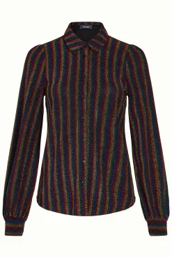 King Louie Blouses|Maisie Blouse Alma Lurex Multi Color