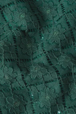 King Louie Blouses|Maisie Blouse Artiste Lace Amazon Green