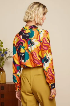 King Louie Blouses|Maisie Blouse Aurelio Shell Orange