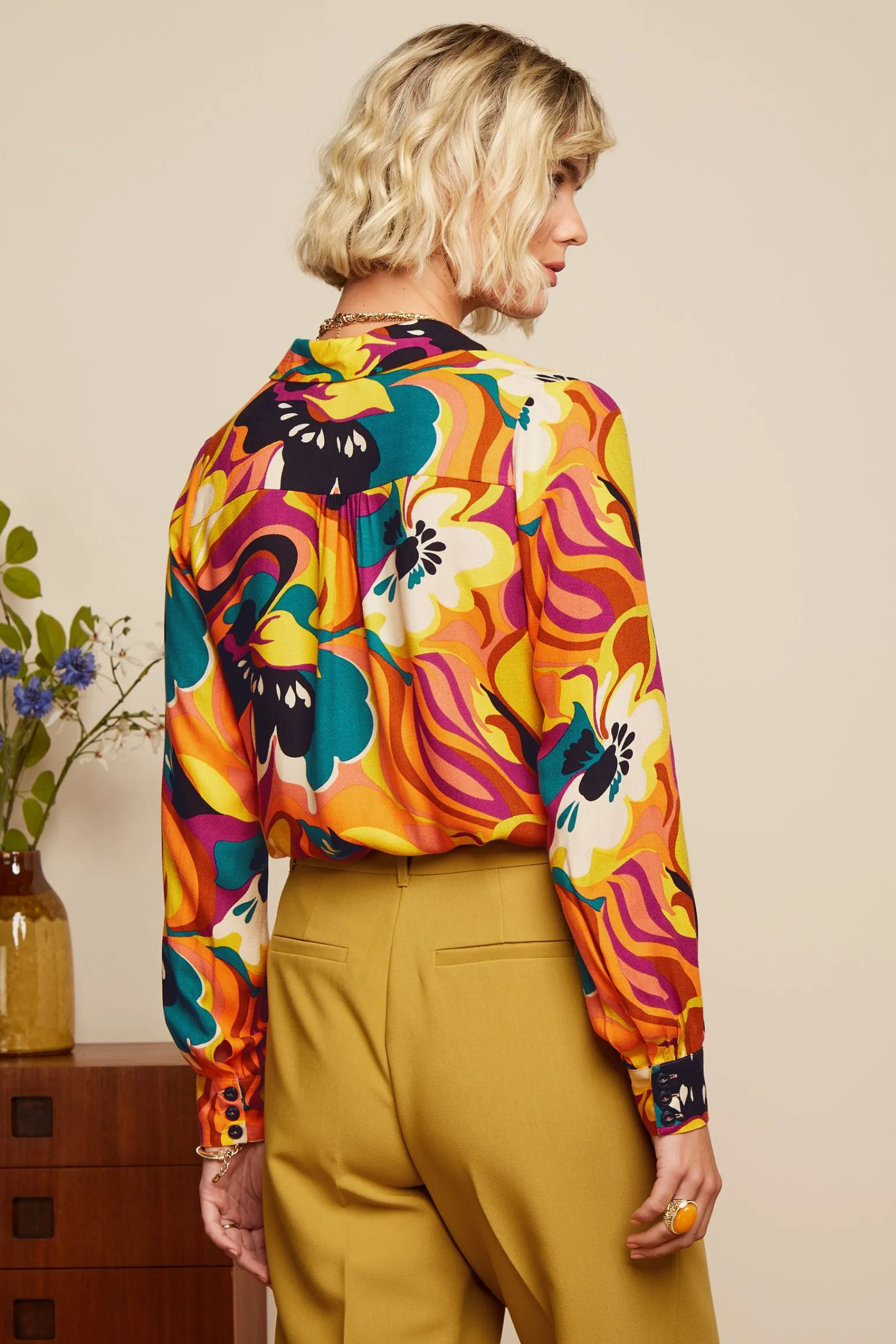King Louie Blouses|Maisie Blouse Aurelio Shell Orange