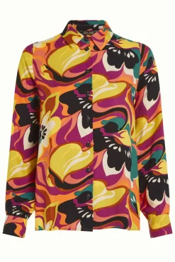 King Louie Blouses|Maisie Blouse Aurelio Shell Orange