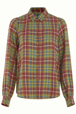 King Louie Blouses|Maisie Blouse Belmont Check Woodbine Green