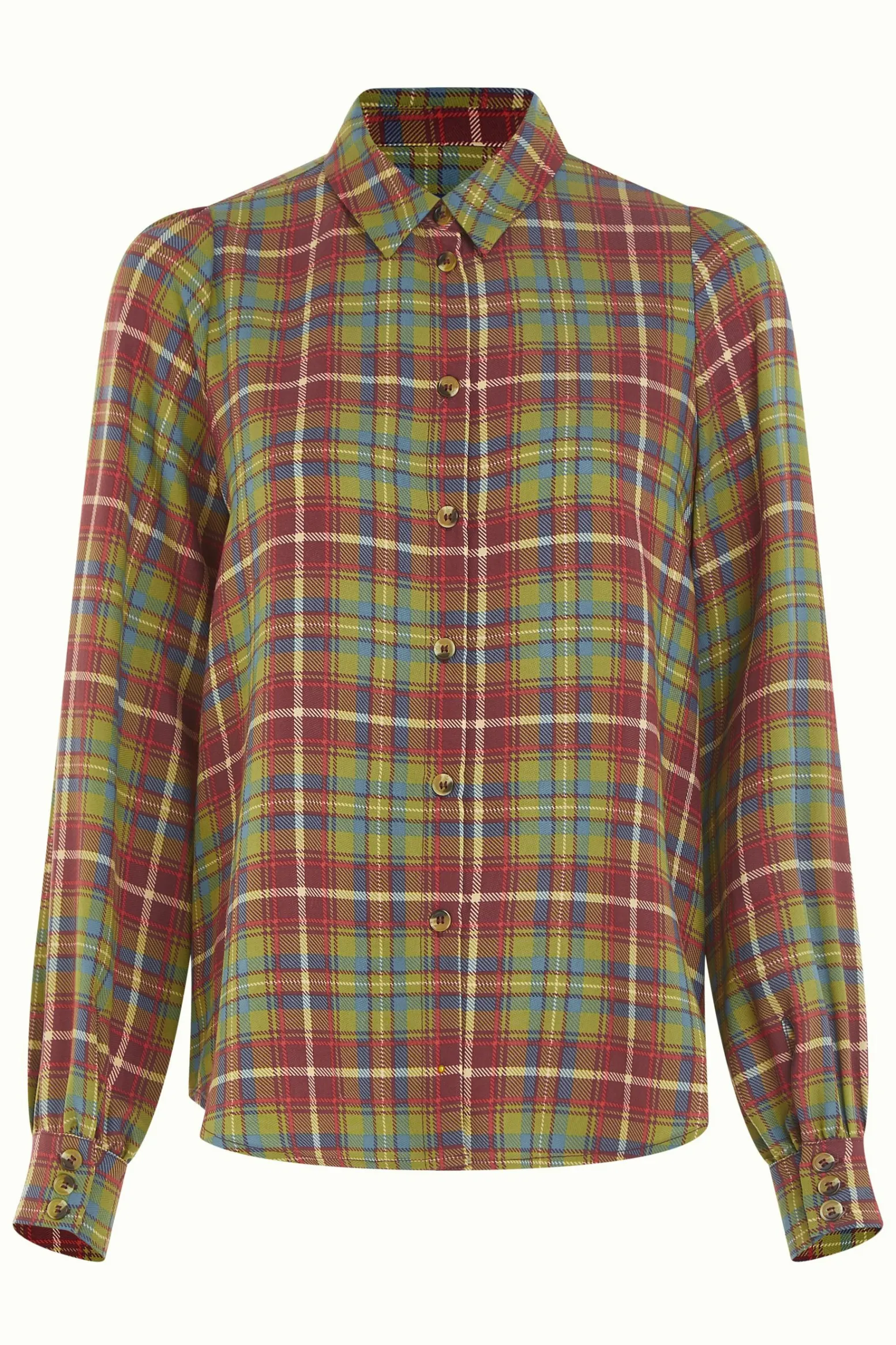 King Louie Blouses|Maisie Blouse Belmont Check Woodbine Green