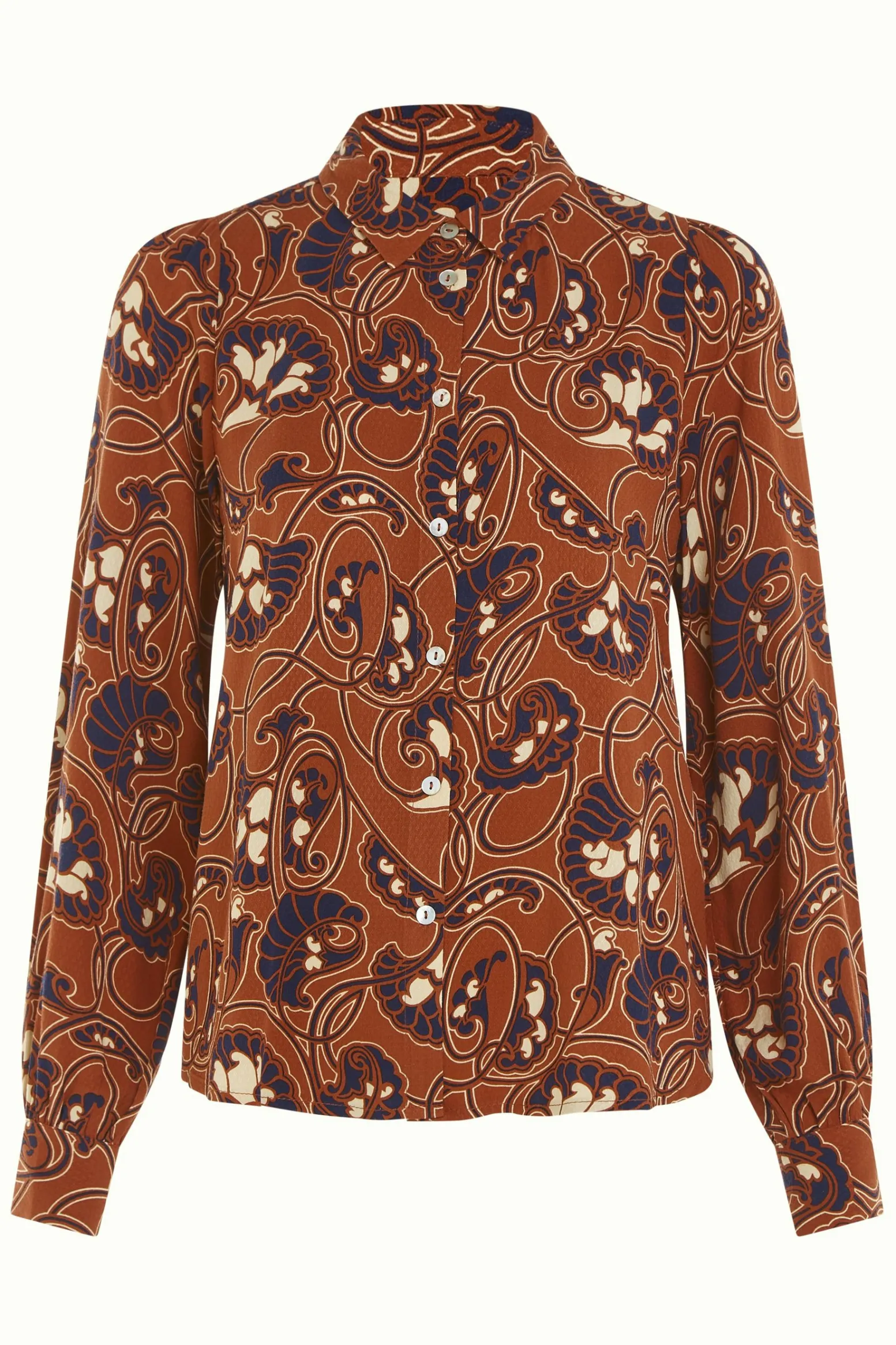 King Louie Blouses|Maisie Blouse Cecilia Spicy Brown