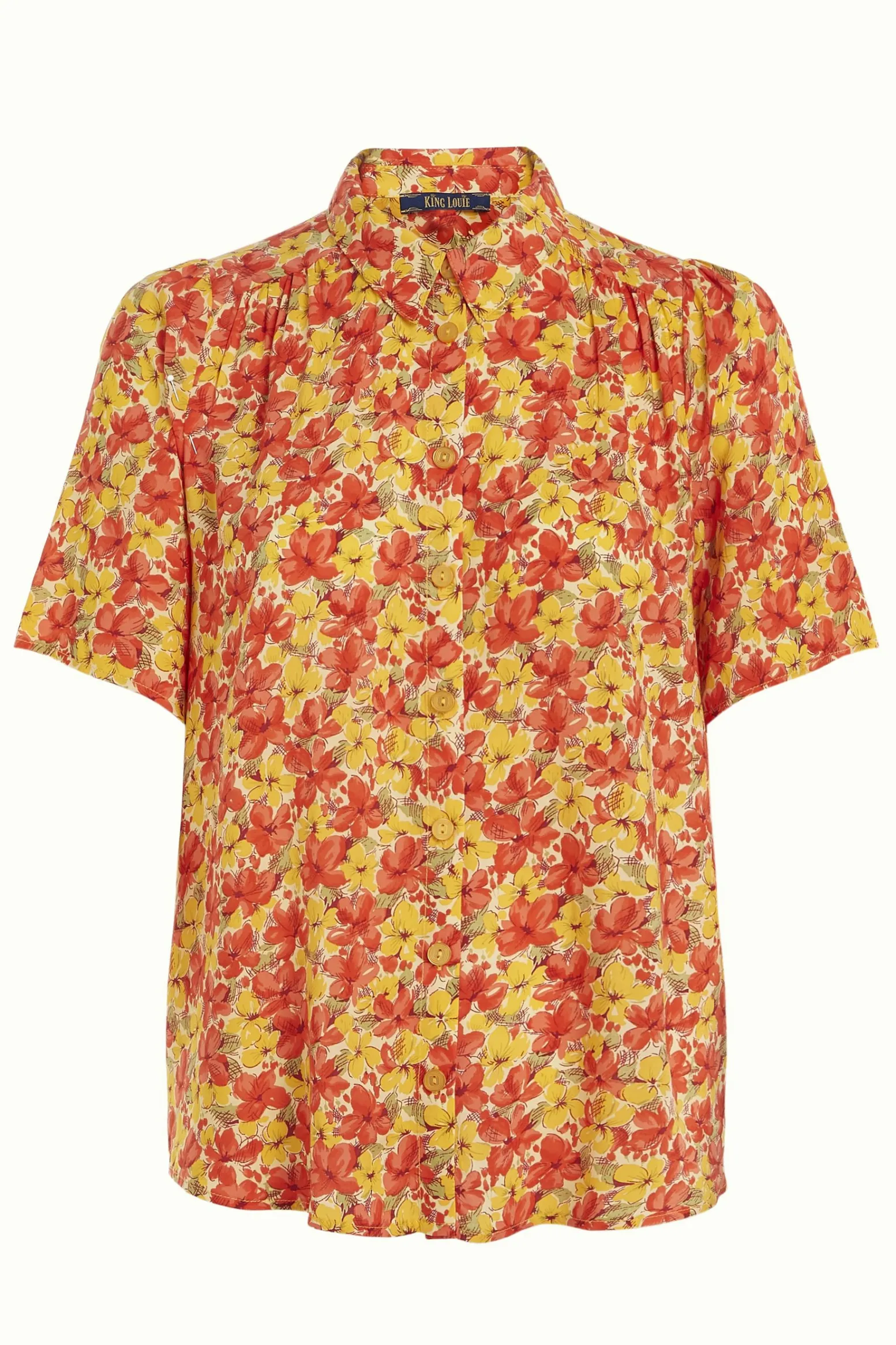 King Louie Blouses|Maisie Blouse Doree Fiesta Red