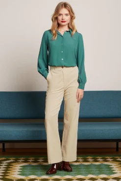 King Louie Blouses|Maisie Blouse Etoile Smoke Green