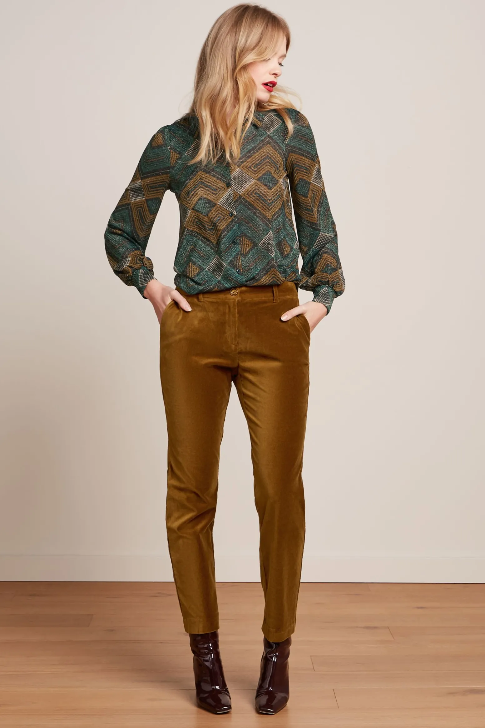 King Louie Blouses|Maisie Blouse Morrison Pine Green