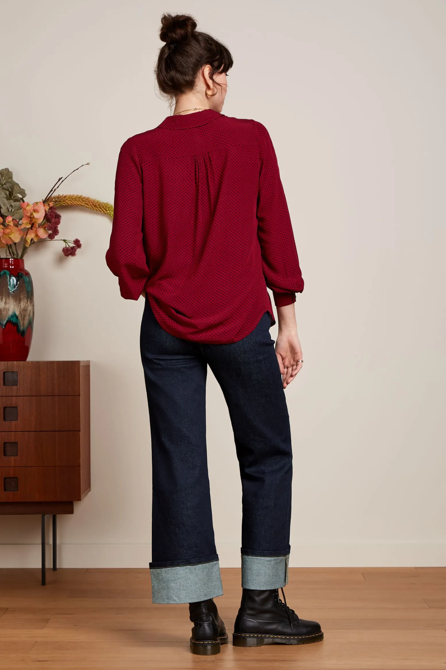 King Louie Blouses|Maisie Blouse Piper Cabernet Red