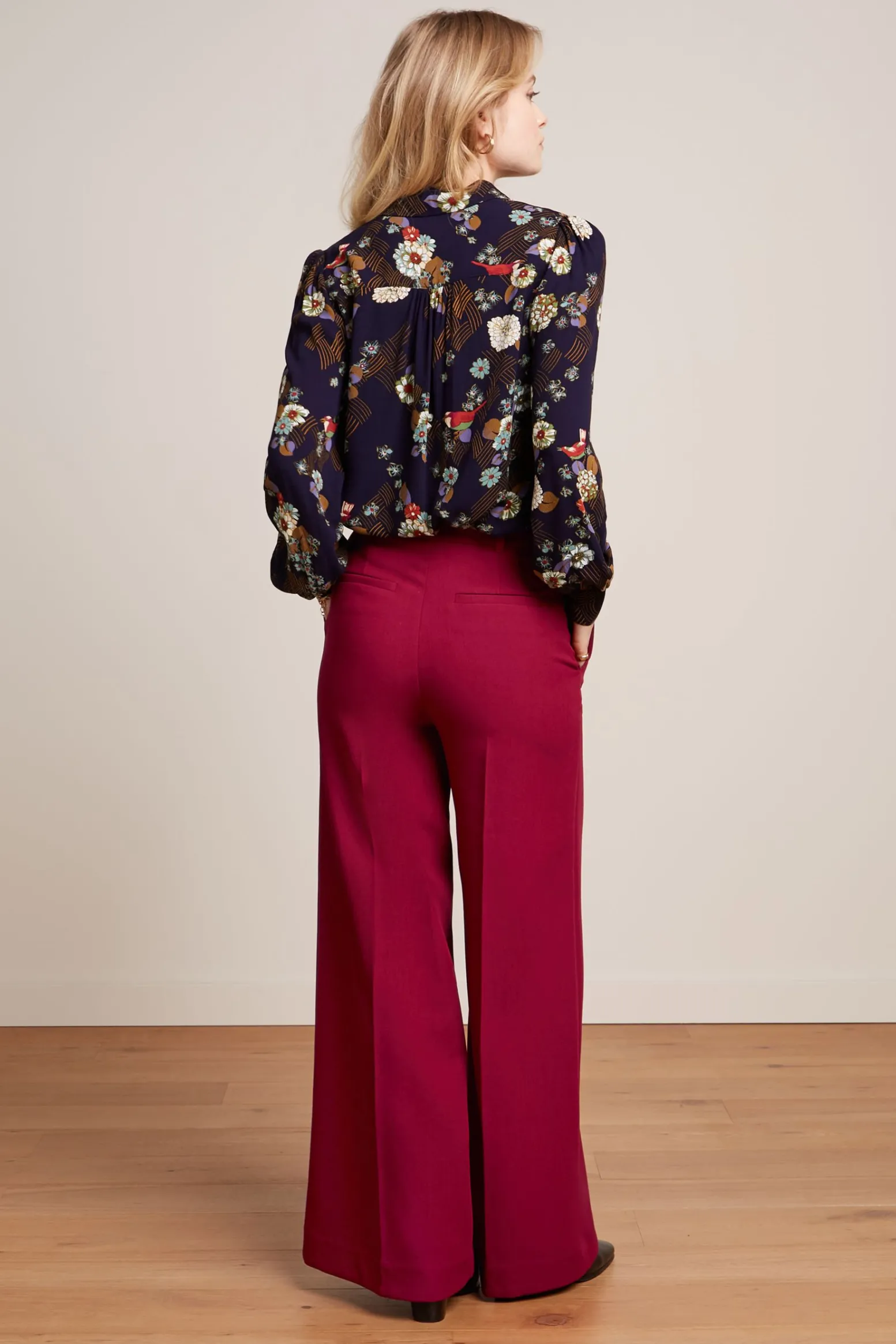 King Louie Blouses|Maisie Blouse Rising Evening Blue
