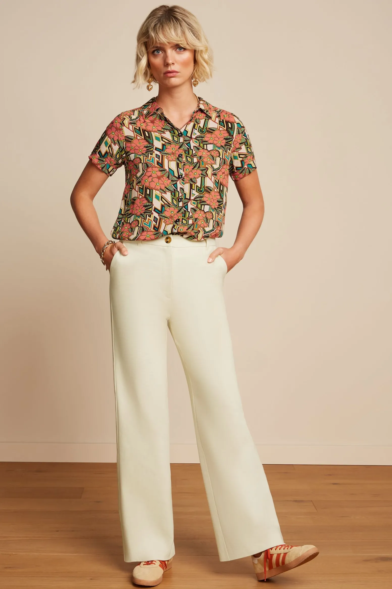 King Louie Blouses|Maisie Blouse Ryder Langoustino Orange
