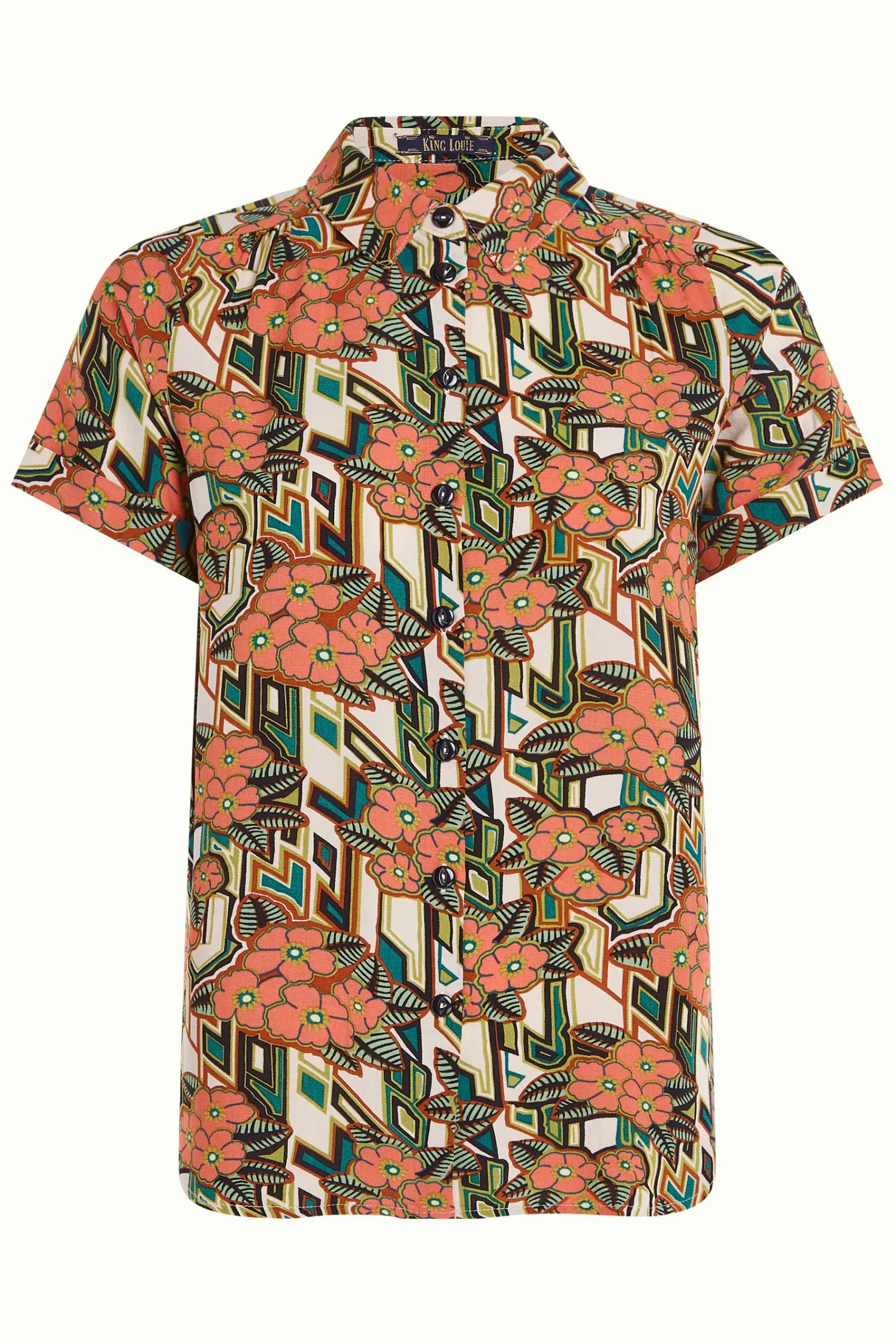 King Louie Blouses|Maisie Blouse Ryder Langoustino Orange