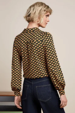 King Louie Blouses|Maisie Blouse Valet Streeple Blue